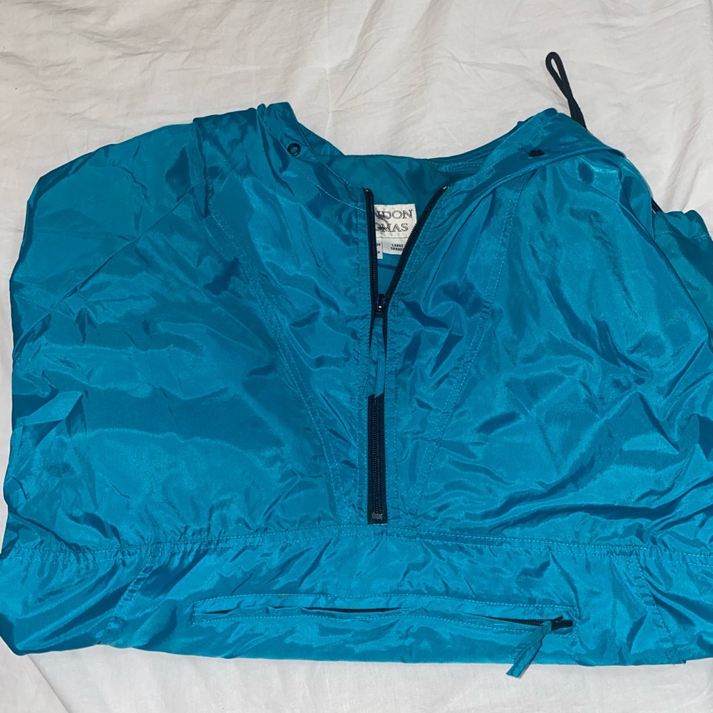 Turquoise Blue Half Zip Jacket